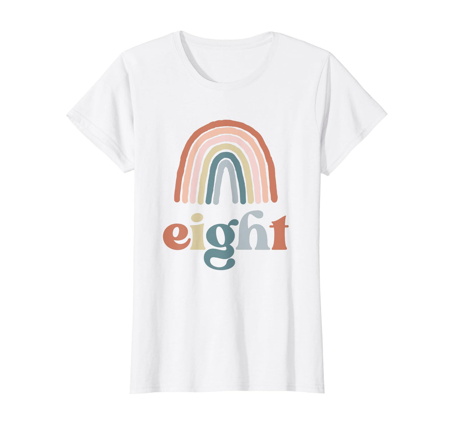 8 Eight Year Old Birthday Boho Rainbow T-Shirt - Streetwear Style Unisex - T-Shirt, Sweatshirt, Hoodie
