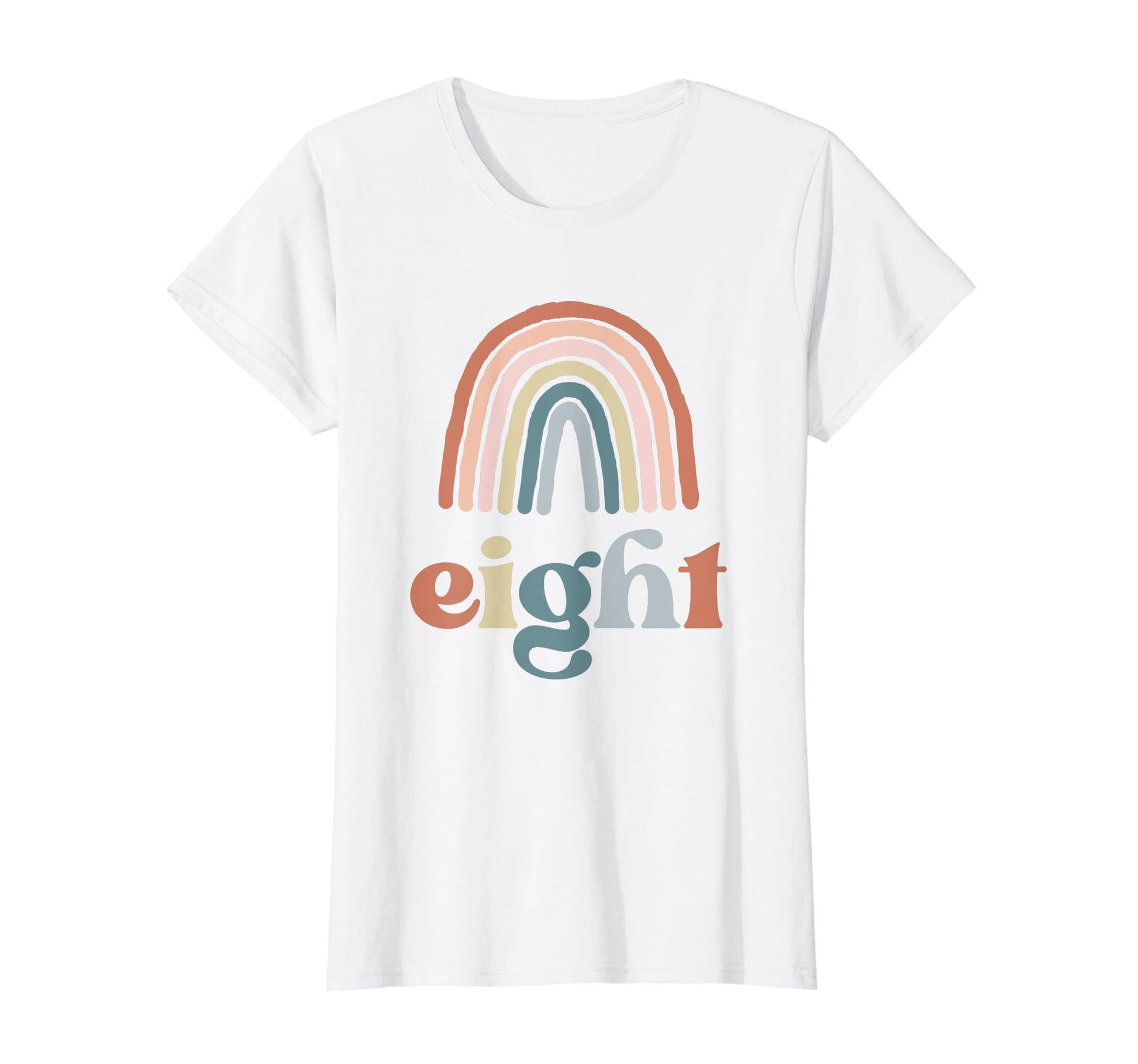 8 Eight Year Old Birthday Boho Rainbow T-Shirt - Streetwear Style Unisex - T-Shirt, Sweatshirt, Hoodie