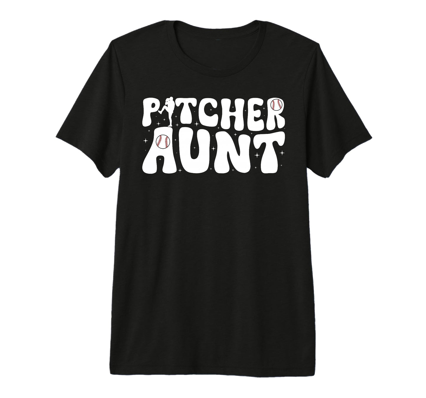 Baseball Pitcher Aunt Groovy T-Shirt - Streetwear Style for Adults - T-Shirt, Sweatshirt, Hoodie