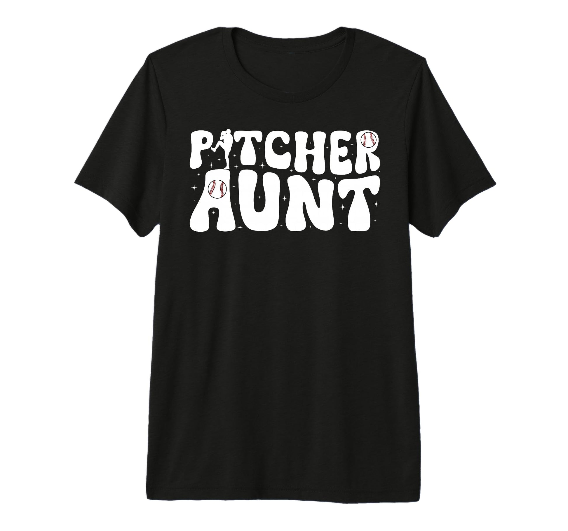 Baseball Pitcher Aunt Groovy T-Shirt - Streetwear Style for Adults - T-Shirt, Sweatshirt, Hoodie