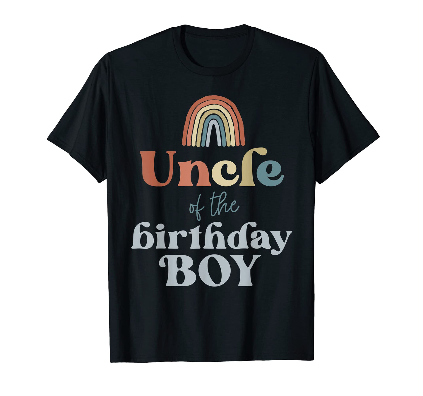 Mens Uncle Birthday Boho Rainbow Party T-Shirt - Aesthetic Graphic Unisex - T-Shirt, Sweatshirt, Hoodie