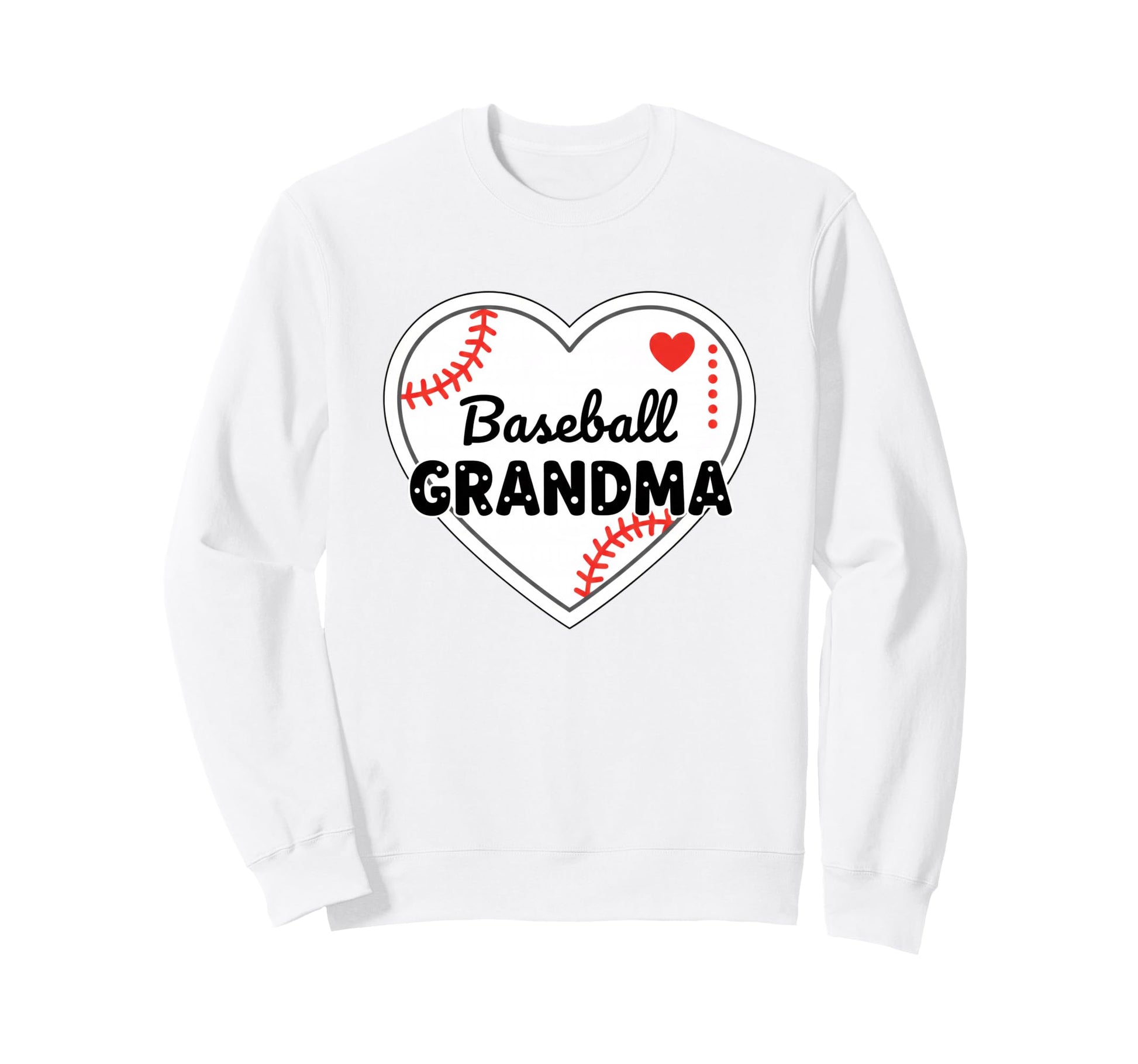 Grandparent Baseball Grandma Heart Sweatshirt - Custom Art Print Men Women - T-Shirt, Sweatshirt, Hoodie