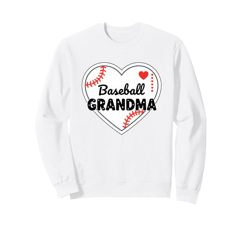 Grandparent Baseball Grandma Heart Sweatshirt - Custom Art Print Men Women - T-Shirt, Sweatshirt, Hoodie