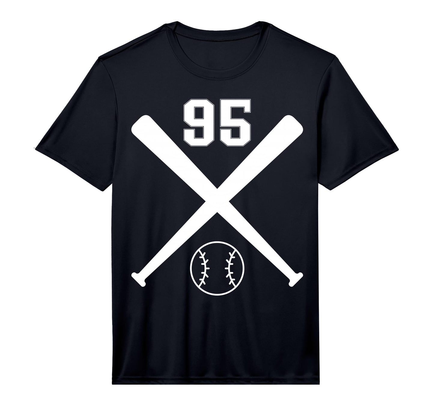 Baseball Softball Number 95 Performance T-Shirt - Novelty Apparel Men Women - T-Shirt, Sweatshirt, Hoodie