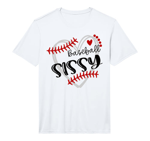 Personalized Baseball Heart Sissy T-Shirt - Minimalist Print Unisex - T-Shirt, Sweatshirt, Hoodie