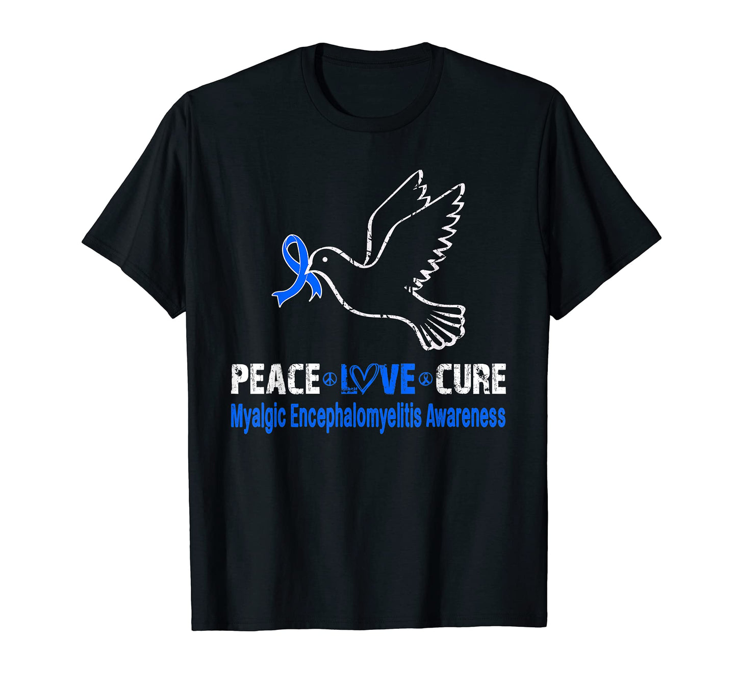 Peace Love Cure Myalgic T-Shirt - Aesthetic Graphic Men Women - T-Shirt, Sweatshirt, Hoodie
