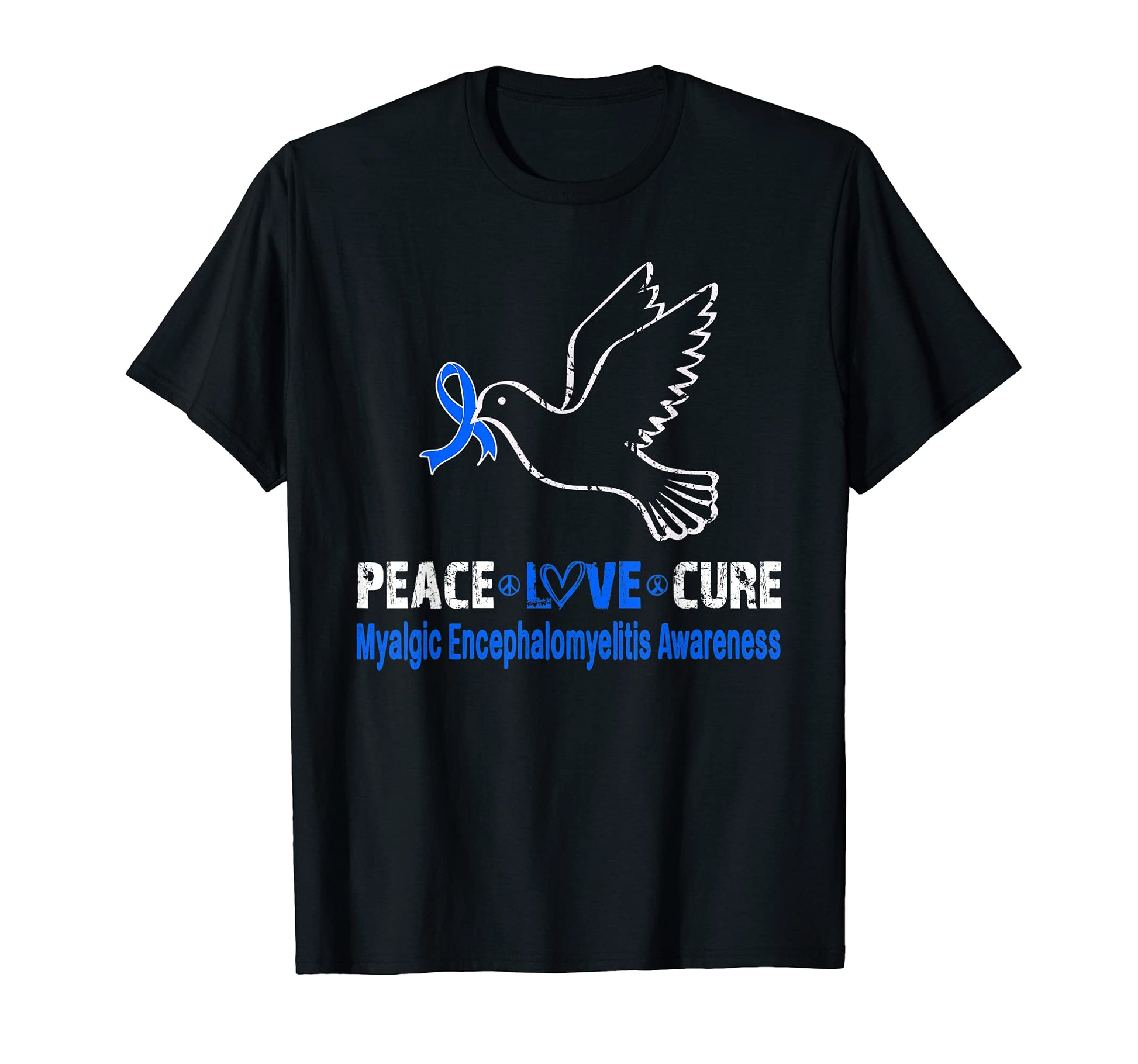 Peace Love Cure Myalgic T-Shirt - Aesthetic Graphic Men Women - T-Shirt, Sweatshirt, Hoodie