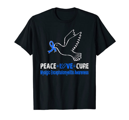 Peace Love Cure Myalgic T-Shirt - Aesthetic Graphic Men Women - T-Shirt, Sweatshirt, Hoodie
