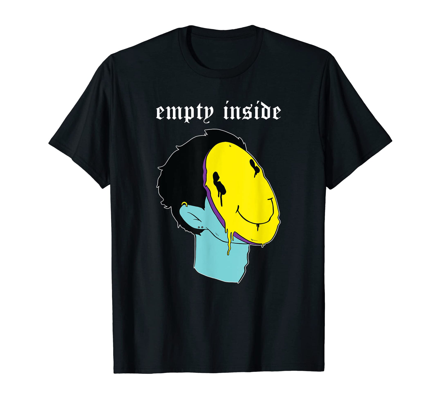 Vaporwave Aesthetic Empty Inside T-Shirt - Minimalist Print for Adults - T-Shirt, Sweatshirt, Hoodie