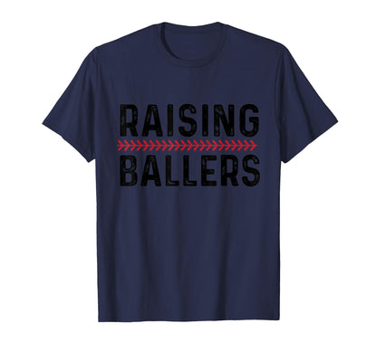 Mom Baseball Players Raising Ballers T-Shirt - Minimalist Print Unisex - T-Shirt, Sweatshirt, Hoodie