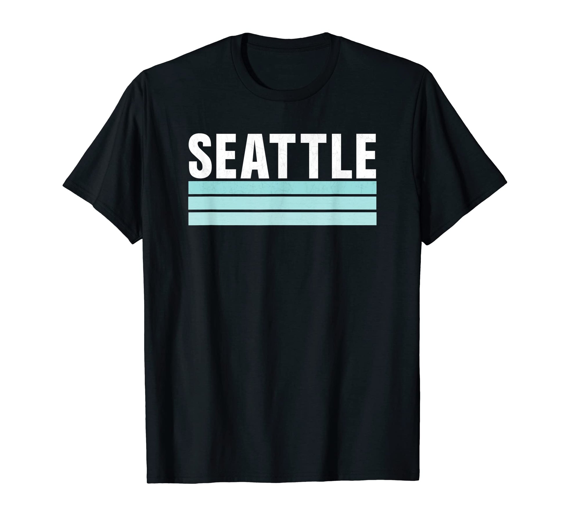 Seattle Blue Light Blue Striped Seattle T-Shirt - Trendy Graphic Men Women - T-Shirt, Sweatshirt, Hoodie