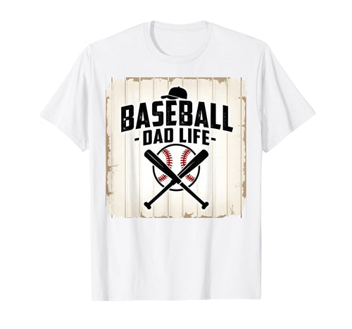 Baseball Dad Life Proud Father Sports T-Shirt - Minimalist Print Men Women - T-Shirt, Sweatshirt, Hoodie