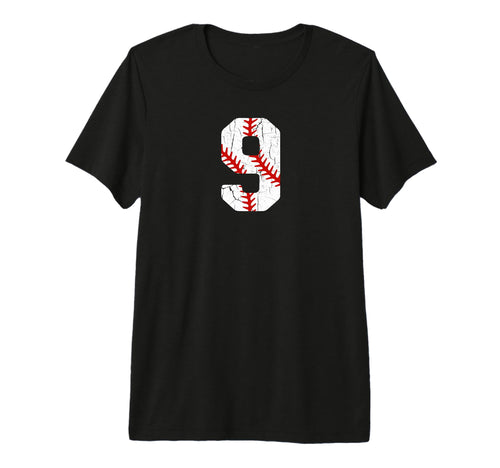 Baseball Player Jersey Number 9 9 T-Shirt - Trendy Graphic for Adults - T-Shirt, Sweatshirt, Hoodie