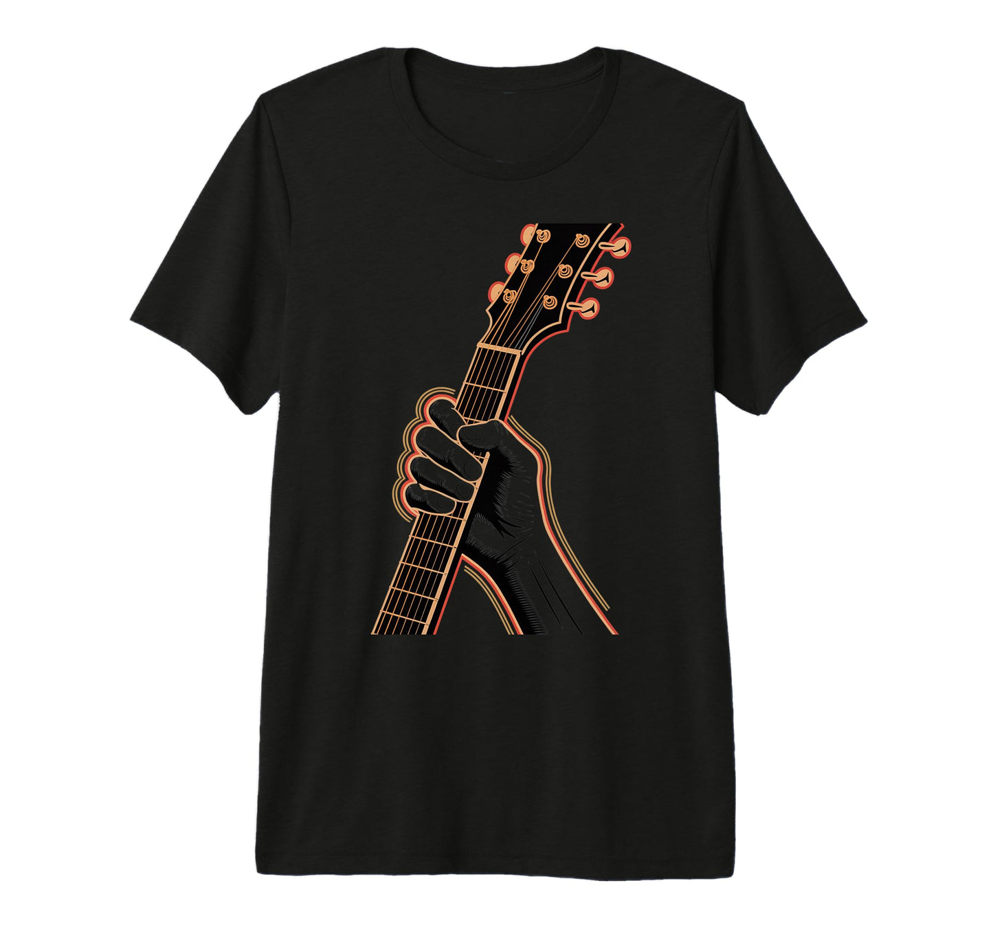 Guitarist Hand Fretboard Electric T-Shirt - Custom Art Print Men Women - T-Shirt, Sweatshirt, Hoodie