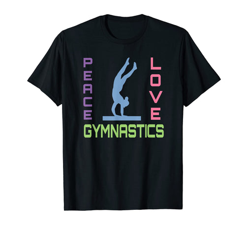 Homewise Shopper Peace Love Gymnastics Hoodie - Fun Novelty Design Unisex - T-Shirt, Sweatshirt, Hoodie