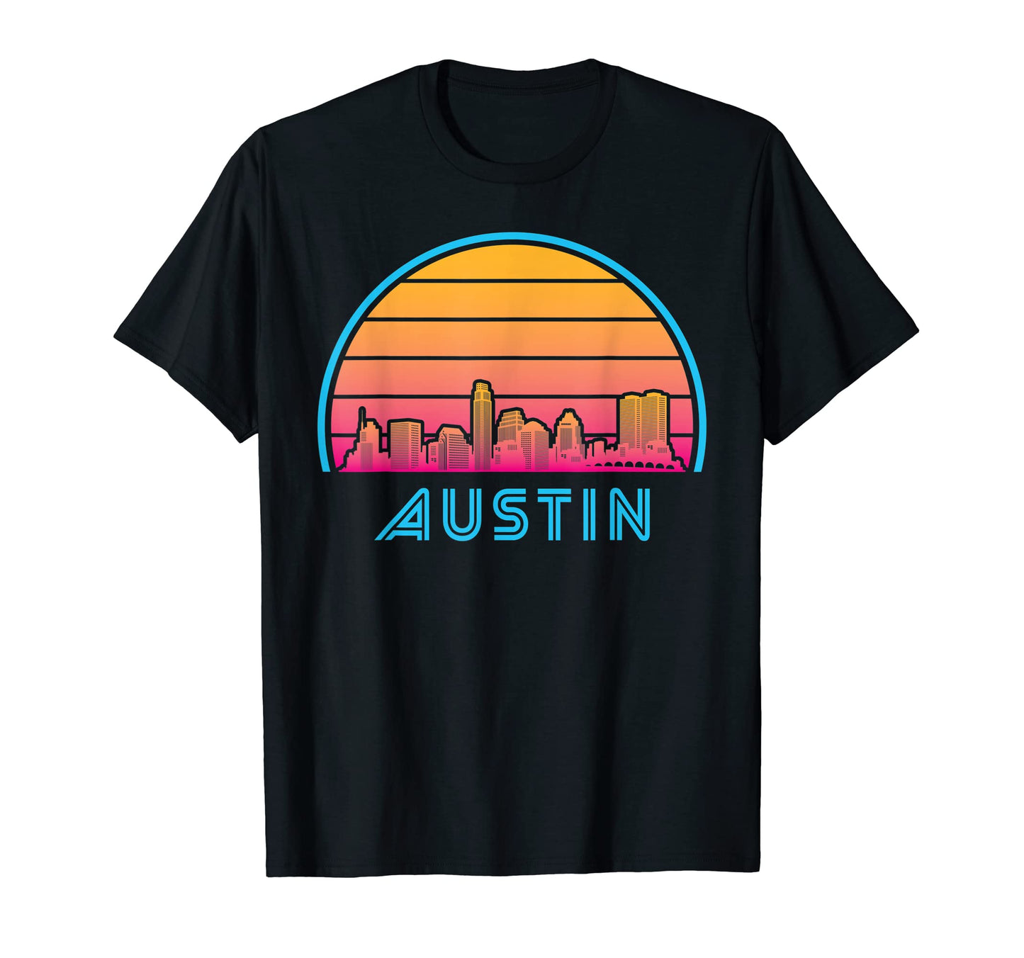 Austin Texas Skyline City T-Shirt - Casual Everyday Wear for Adults - T-Shirt, Sweatshirt, Hoodie