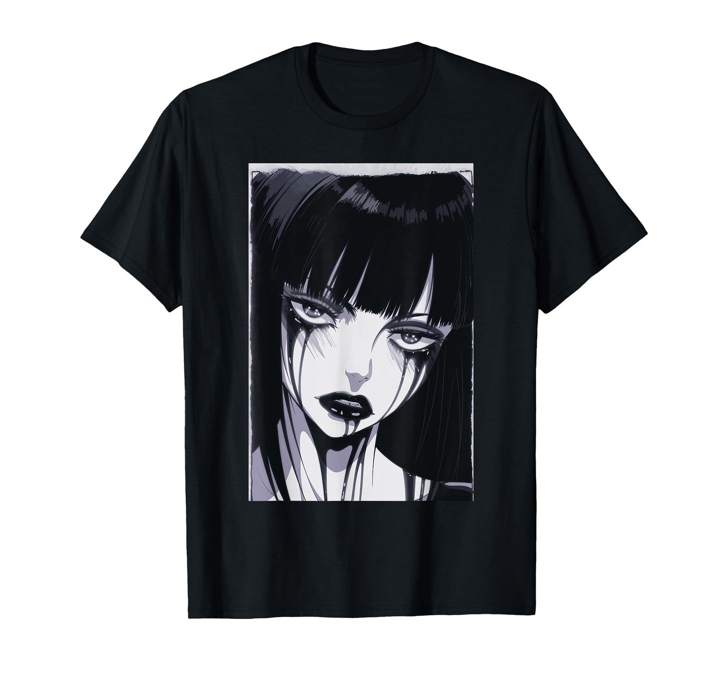 90S Horror Anime Gothic Grunge T-Shirt - Fun Novelty Design for Adults - T-Shirt, Sweatshirt, Hoodie