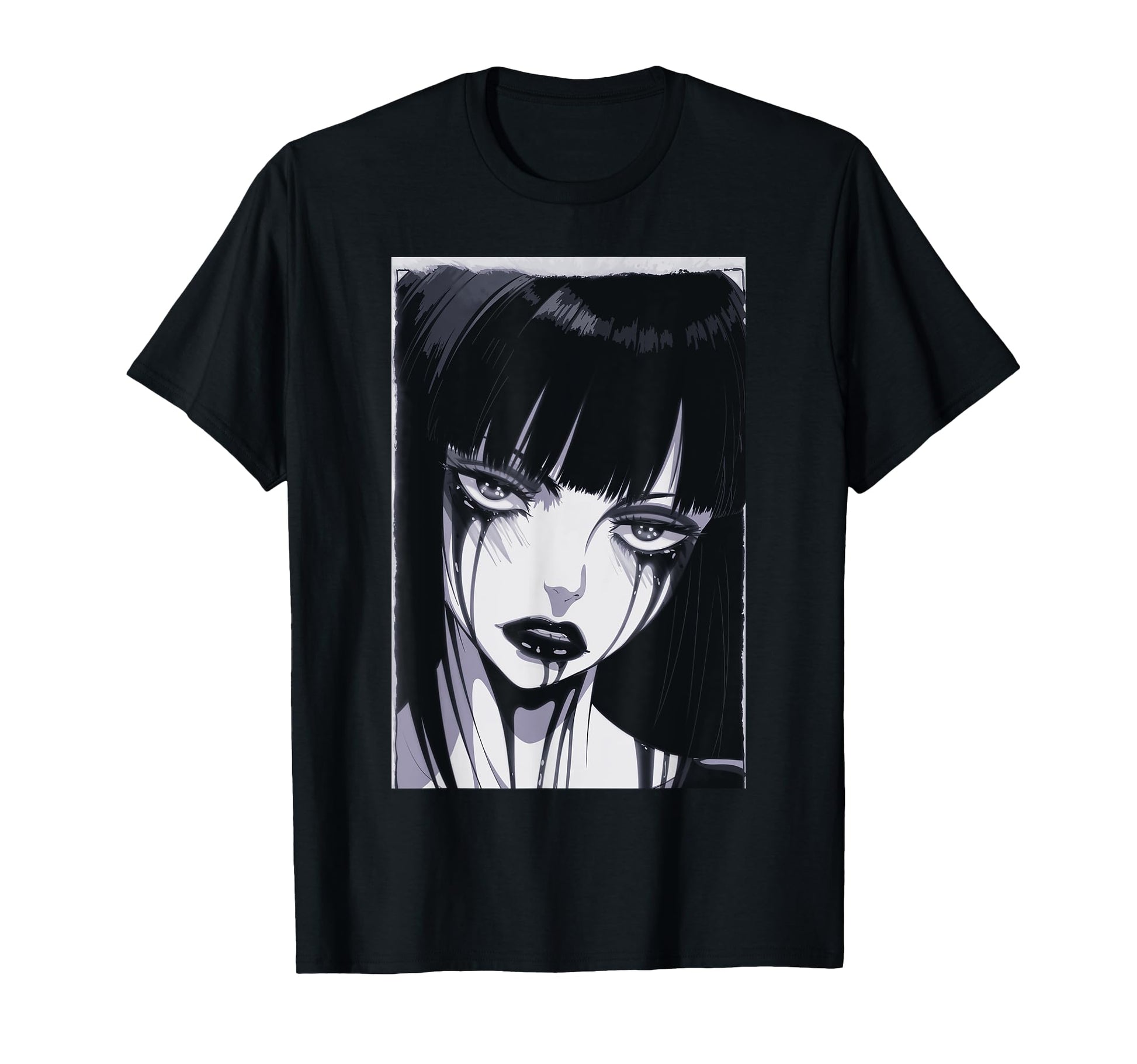 90S Horror Anime Gothic Grunge T-Shirt - Fun Novelty Design for Adults - T-Shirt, Sweatshirt, Hoodie