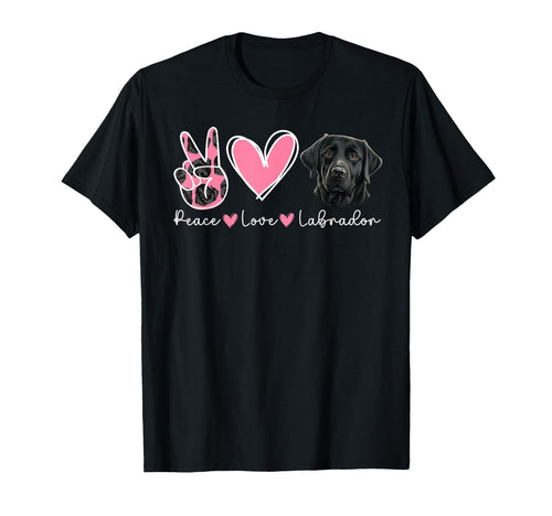 Peace Love Labrador Black Lab Owner T-Shirt - Aesthetic Graphic Men Women - T-Shirt, Sweatshirt, Hoodie
