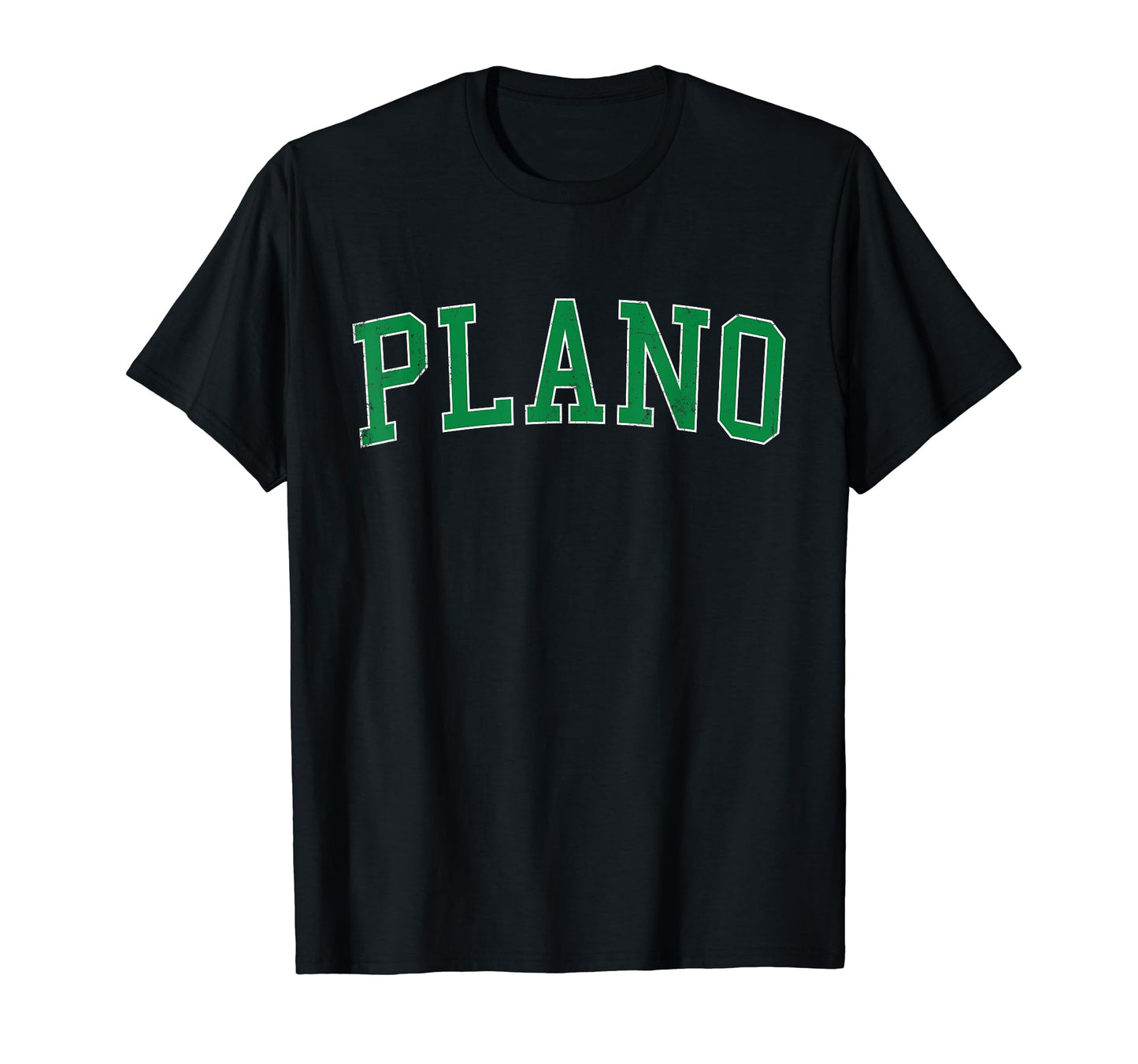 Plano Il Distressed Green Varsity T-Shirt - Novelty Apparel Unisex - T-Shirt, Sweatshirt, Hoodie