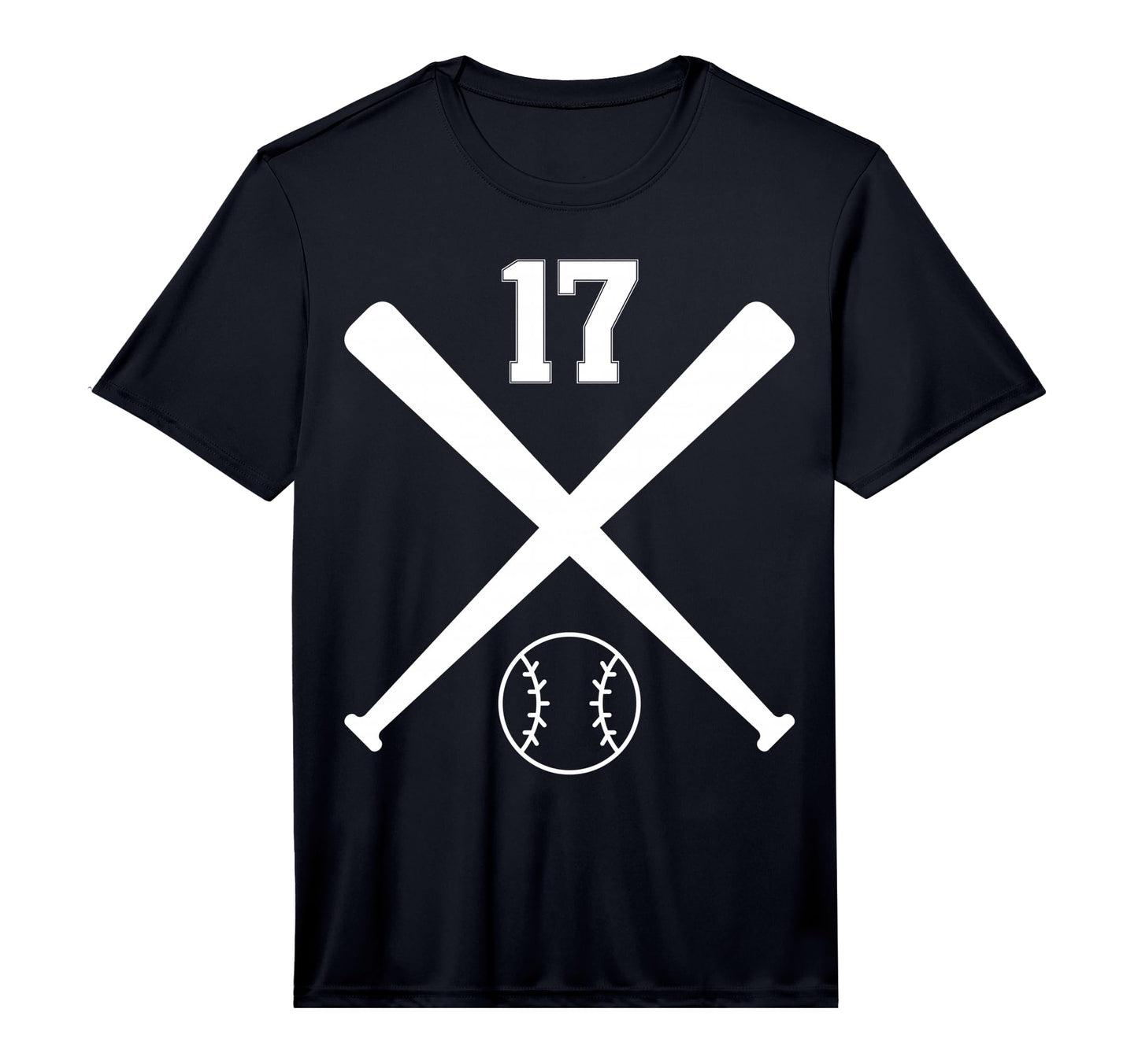 Baseball Softball Number 17 T-Shirt - Minimalist Print Men Women - T-Shirt, Sweatshirt, Hoodie