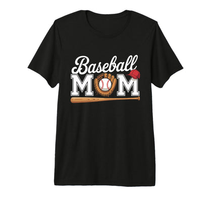 Baseball Mom Tri Blend T-Shirt - Minimalist Print Unisex - T-Shirt, Sweatshirt, Hoodie
