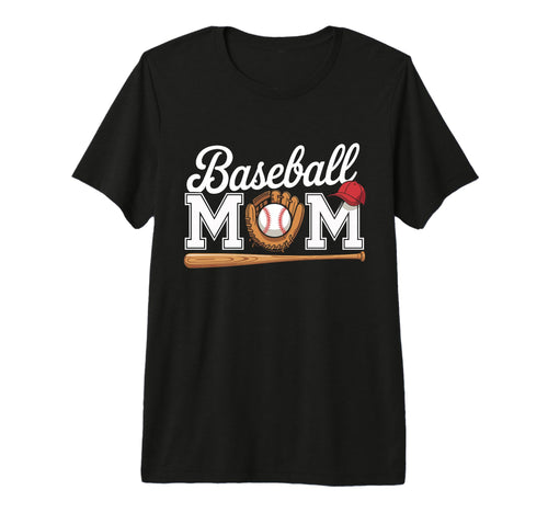 Baseball Mom Tri Blend T-Shirt - Minimalist Print Unisex - T-Shirt, Sweatshirt, Hoodie