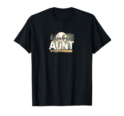 Baseball Aunt Funny Baseball Lovers T-Shirt - Custom Art Print Unisex - T-Shirt, Sweatshirt, Hoodie
