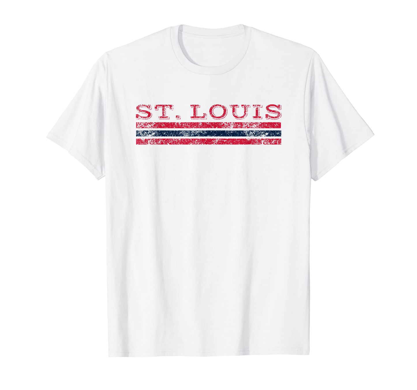 St Louis Missouri Weathered Stripe T-Shirt - Fun Novelty Design for Adults - T-Shirt, Sweatshirt, Hoodie