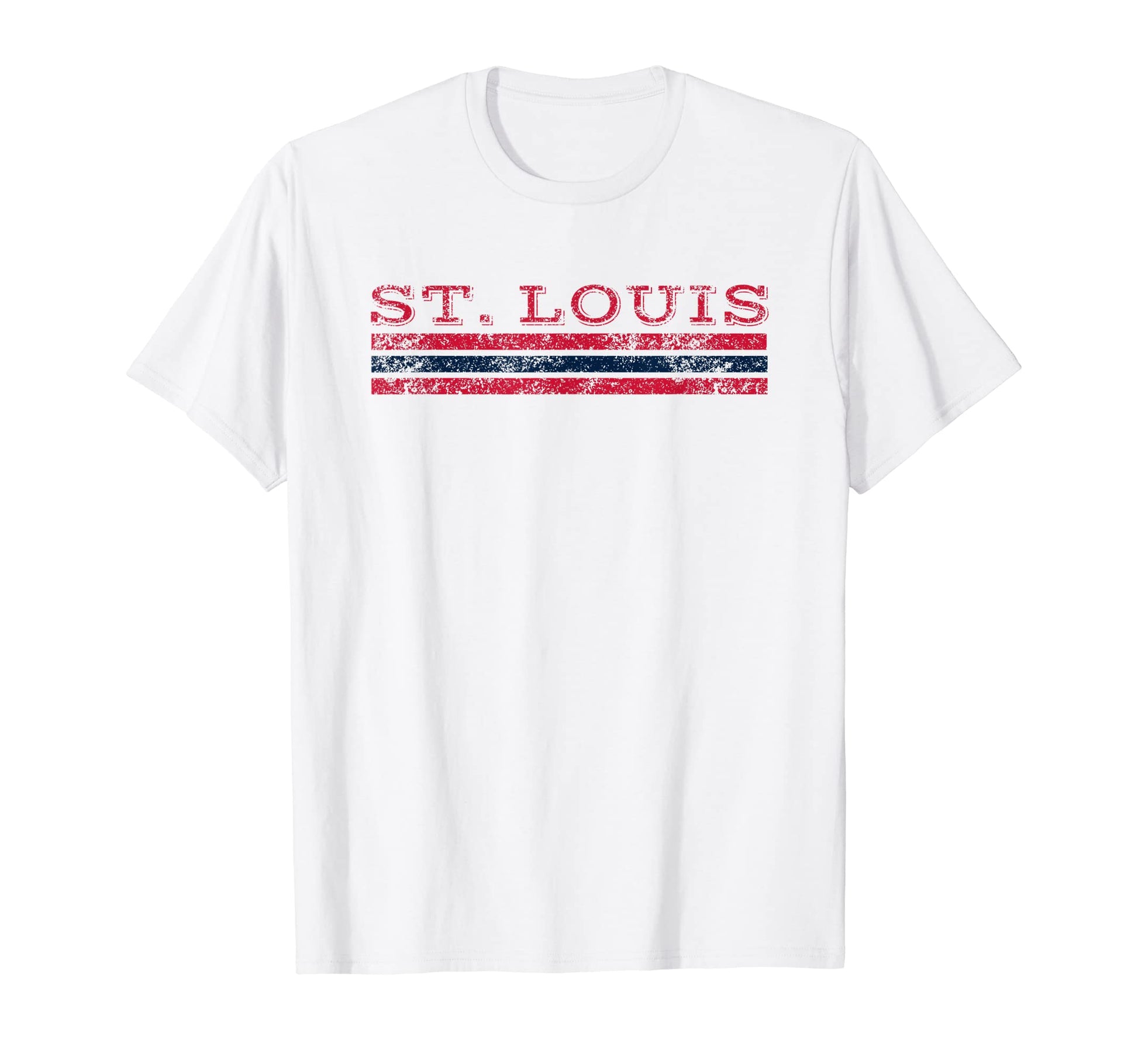 St Louis Missouri Weathered Stripe T-Shirt - Fun Novelty Design for Adults - T-Shirt, Sweatshirt, Hoodie