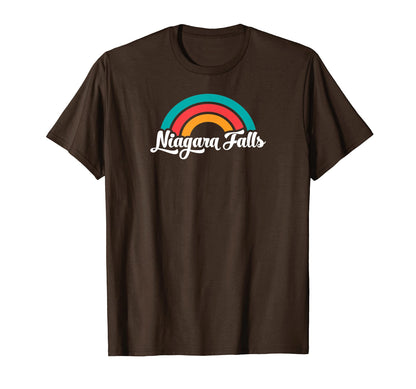 Niagara Falls Ny Script Rainbow T-Shirt - Casual Everyday Wear Unisex - T-Shirt, Sweatshirt, Hoodie
