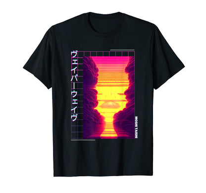 90S Synthwave Japanese Vaporwave Art Otaku T-Shirt - Unique Graphic Unisex - T-Shirt, Sweatshirt, Hoodie