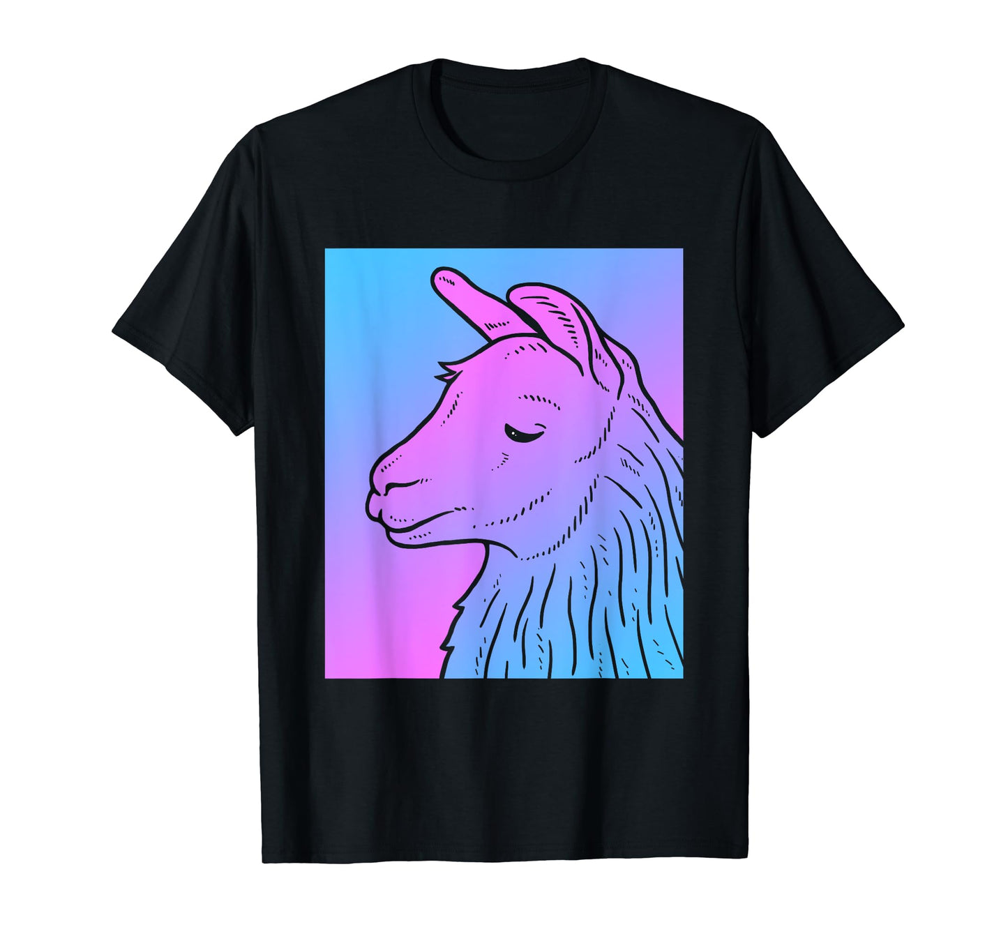 Vaporwave Llama Aesthetic Pastel T-Shirt - Streetwear Style for Adults - T-Shirt, Sweatshirt, Hoodie
