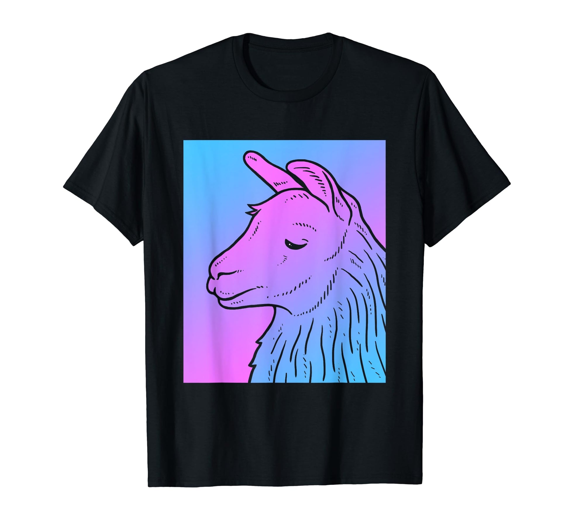 Vaporwave Llama Aesthetic Pastel T-Shirt - Streetwear Style for Adults - T-Shirt, Sweatshirt, Hoodie