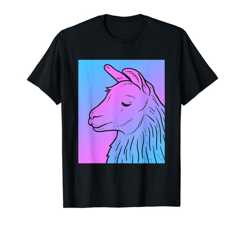 Vaporwave Llama Aesthetic Pastel T-Shirt - Streetwear Style for Adults - T-Shirt, Sweatshirt, Hoodie