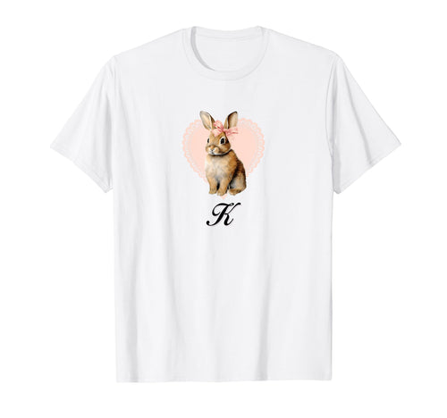 K Bunny Coquette Bow Girlcore Y2K T-Shirt - Aesthetic Graphic for Adults - T-Shirt, Sweatshirt, Hoodie