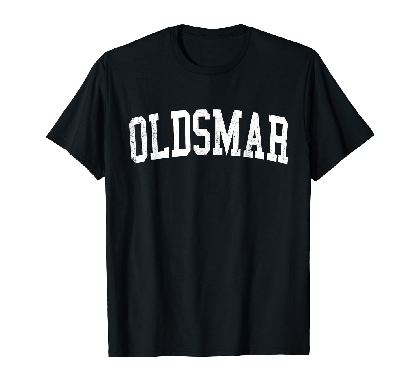Oldsmar Fl Distressed White Varsity T-Shirt - Novelty Apparel Unisex - T-Shirt, Sweatshirt, Hoodie