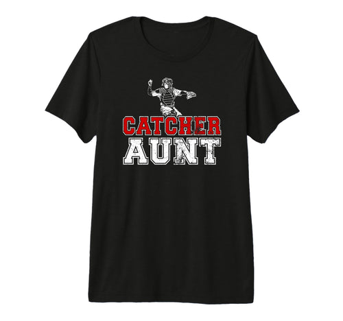 Baseball Catcher Aunt Baseball T-Shirt - Custom Art Print Men Women - T-Shirt, Sweatshirt, Hoodie