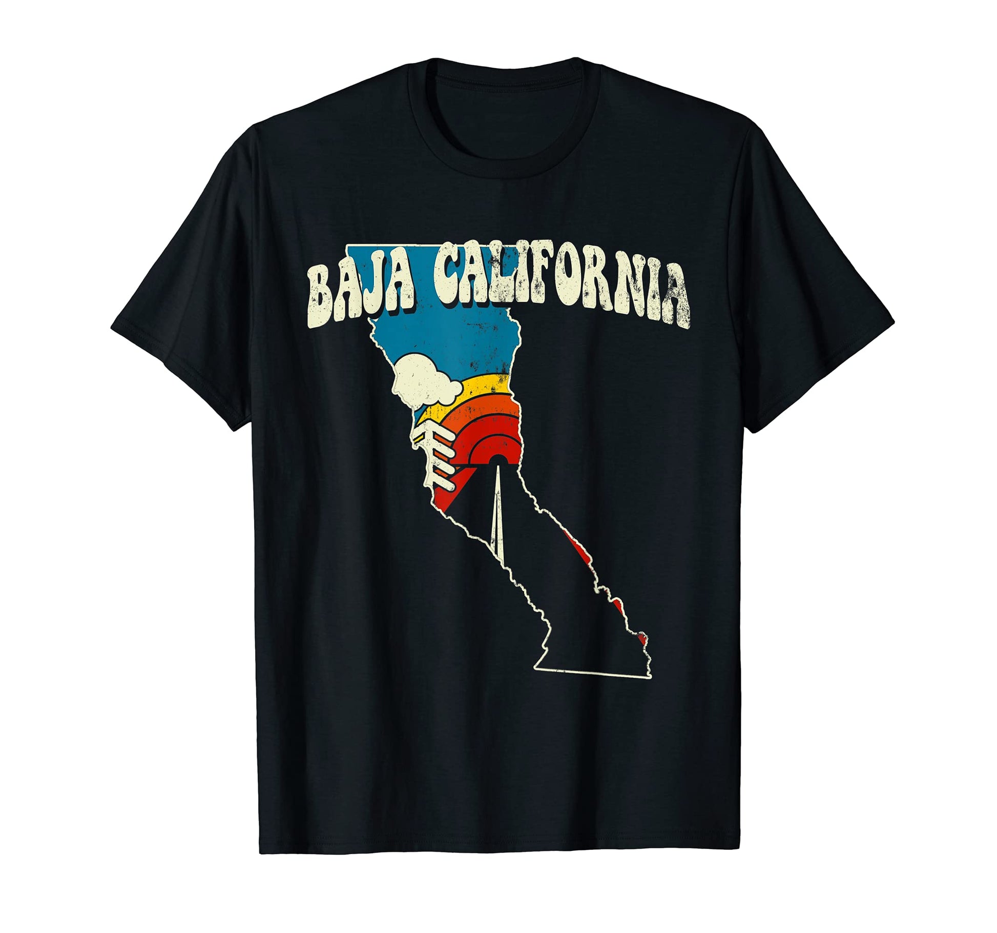 Baja California Mexican State Rainbow T-Shirt - Graphic Print Men Women - T-Shirt, Sweatshirt, Hoodie