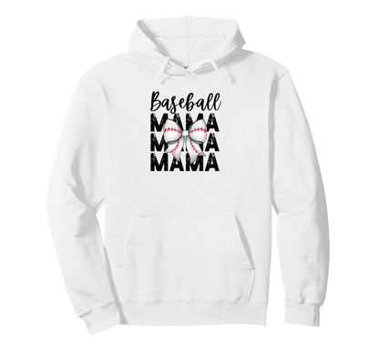 Baseball Bow Red Detail Hoodie - Fun Novelty Design Men Women - T-Shirt, Sweatshirt, Hoodie