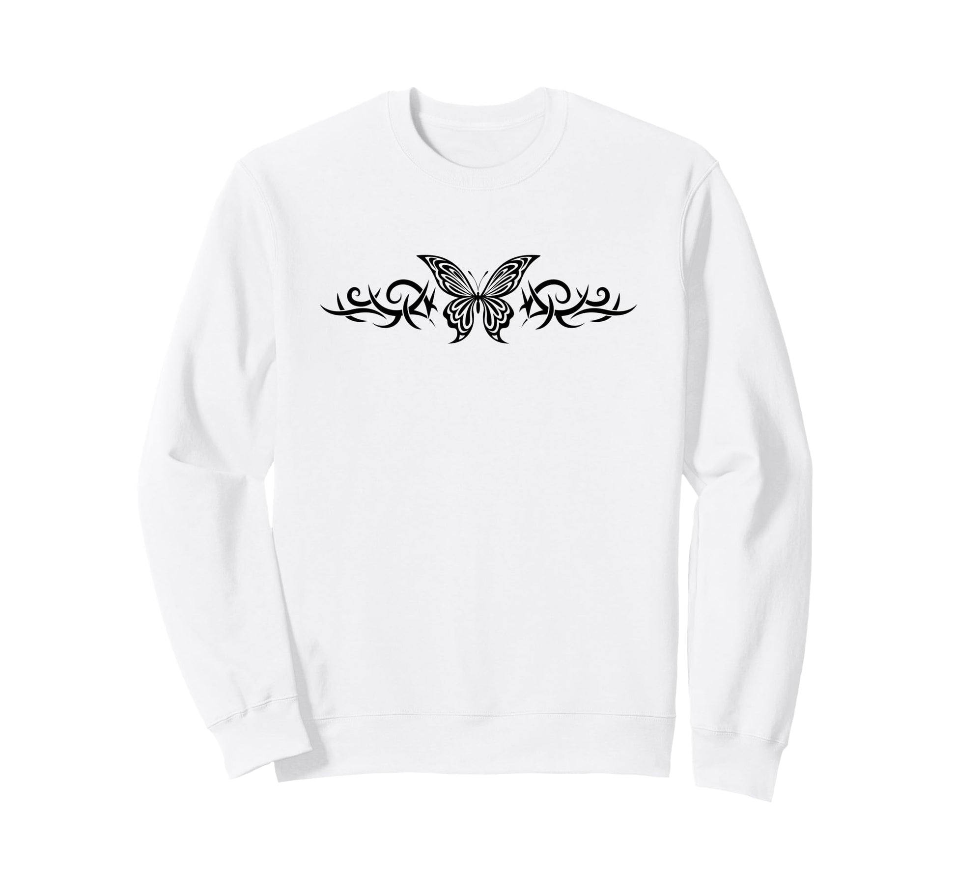 Fairycore Butterfly Tattoo Sweatshirt - Casual Everyday Wear for Adults - T-Shirt, Sweatshirt, Hoodie