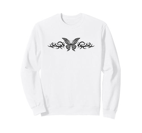 Fairycore Butterfly Tattoo Sweatshirt - Casual Everyday Wear for Adults - T-Shirt, Sweatshirt, Hoodie