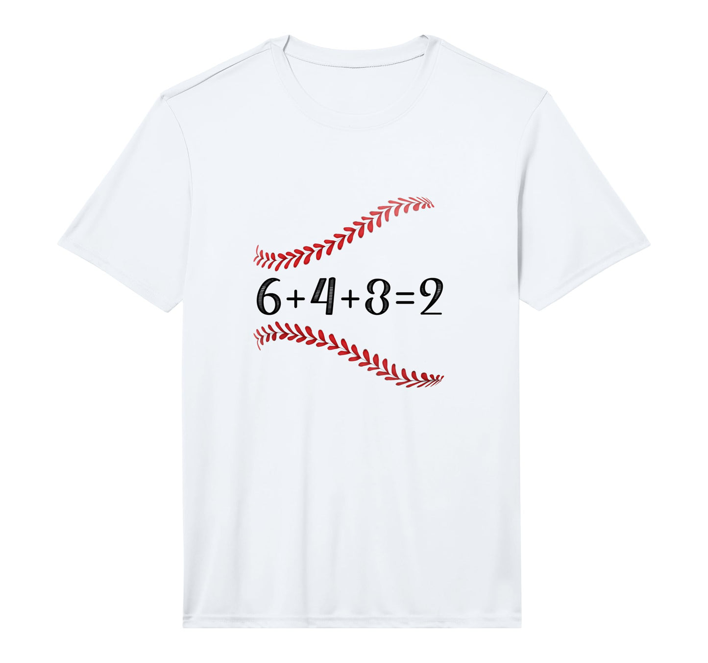 6 4 3 2 Double Play Baseball Player T-Shirt - Novelty Apparel for Adults - T-Shirt, Sweatshirt, Hoodie
