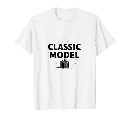 Model 1900S Camera Nostalgia White T-Shirt - Fun Novelty Design Men Women - T-Shirt, Sweatshirt, Hoodie
