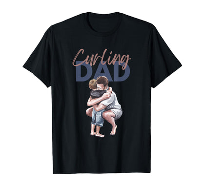 Curling Dad Fathers Day Sports Winter T-Shirt - Custom Art Print Men Women - T-Shirt, Sweatshirt, Hoodie