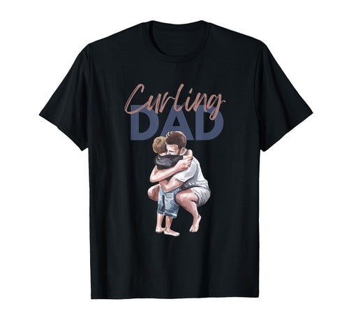 Curling Dad Fathers Day Sports Winter T-Shirt - Custom Art Print Men Women - T-Shirt, Sweatshirt, Hoodie
