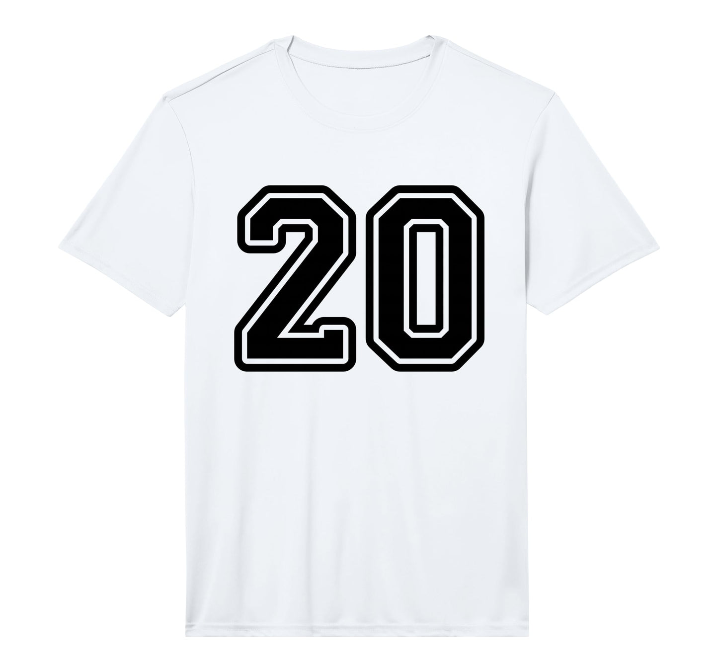 Sport Team Number 20 Performance T-Shirt - Novelty Apparel for Adults - T-Shirt, Sweatshirt, Hoodie