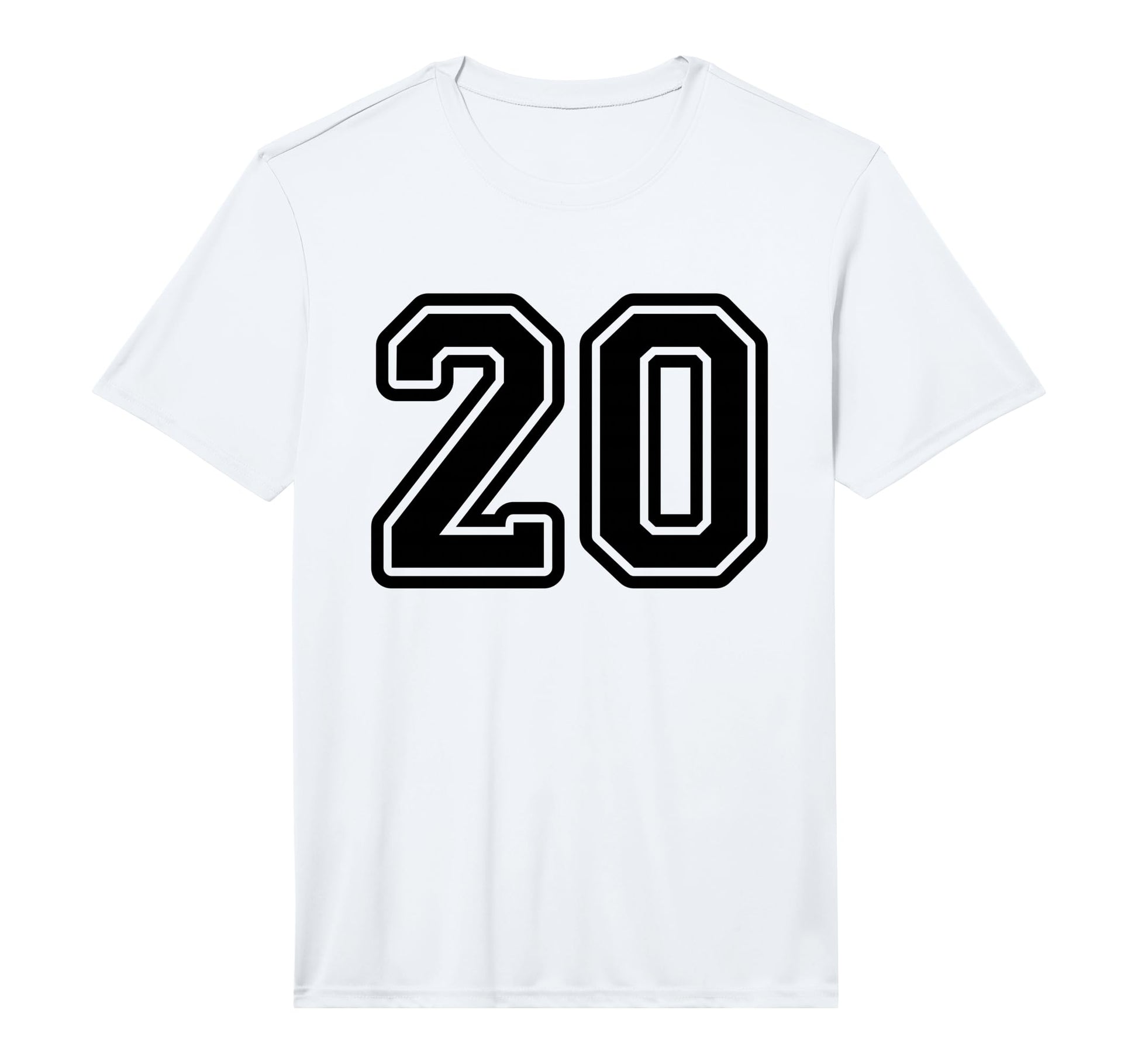 Sport Team Number 20 Performance T-Shirt - Novelty Apparel for Adults - T-Shirt, Sweatshirt, Hoodie