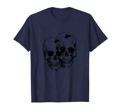 Twin Skull Horror Grunge Art Dark Alt T-Shirt - Unique Graphic Unisex - T-Shirt, Sweatshirt, Hoodie