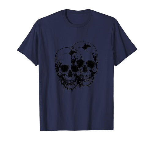 Twin Skull Horror Grunge Art Dark Alt T-Shirt - Unique Graphic Unisex - T-Shirt, Sweatshirt, Hoodie
